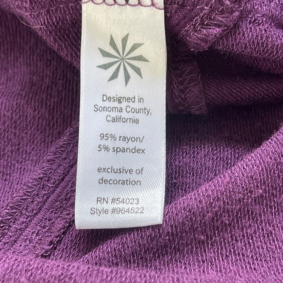 Athleta Sahaja Hi Rise Capri Pants Womens XS Purple Drawstring Loungewear Jogger - Picture 7 of 9